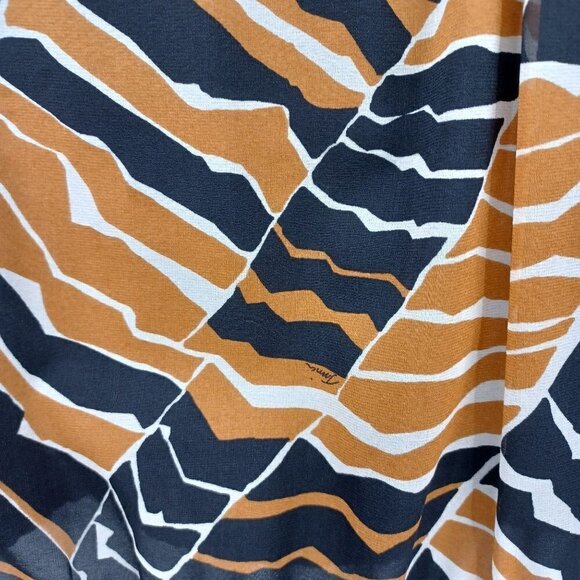 Trina Turk Bella Printed Silk Sleeveless Blouse Women's S Abstract Chiffon Artsy - Picture 4 of 11